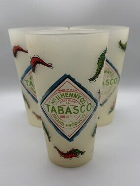 VTG Tabasco 32 OZ Plastic Tumblers Set/3